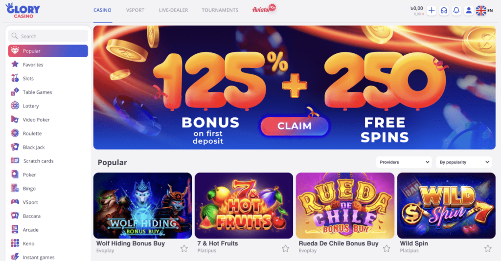 Glory Casino website BD